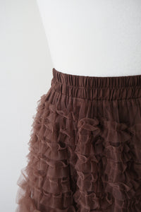 airy tulle long skirt
