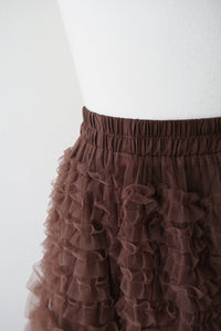 【celon】airy tulle long skirt