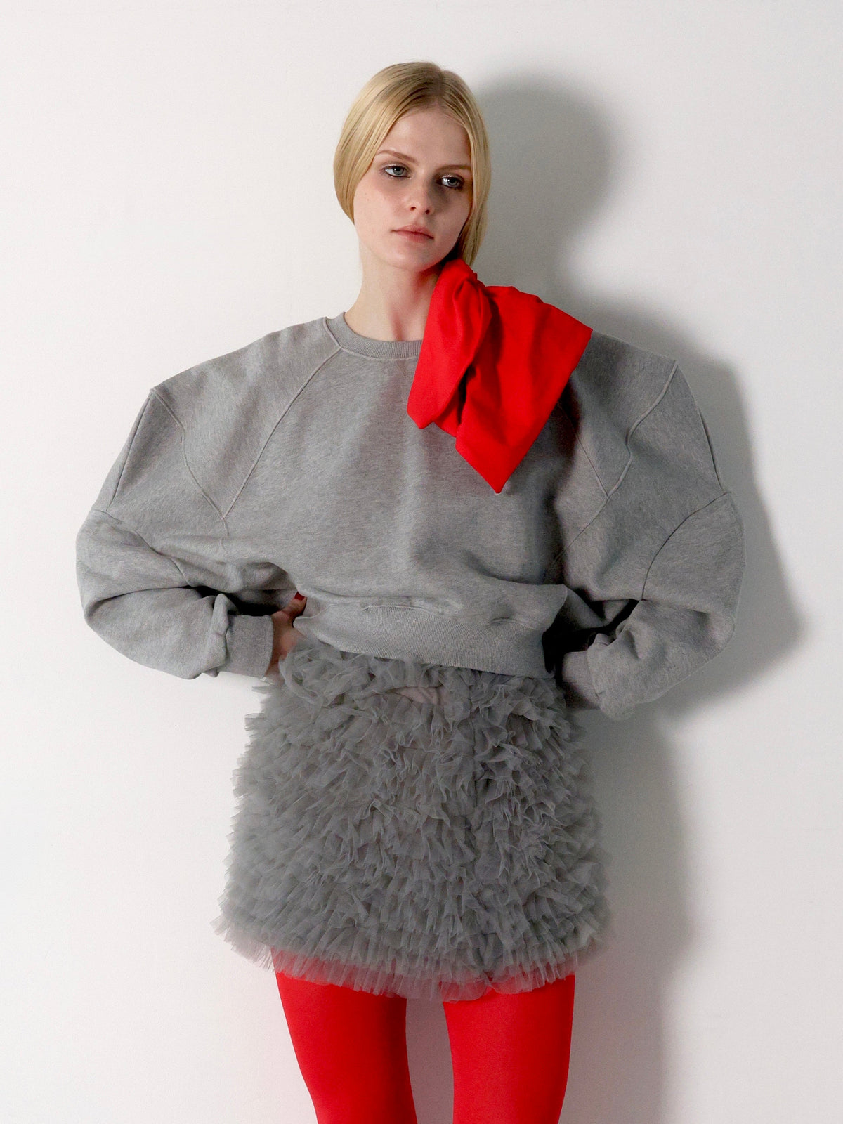 【AMOMMA】PUFF SLEEVE SWEAT - 裏起毛 -
