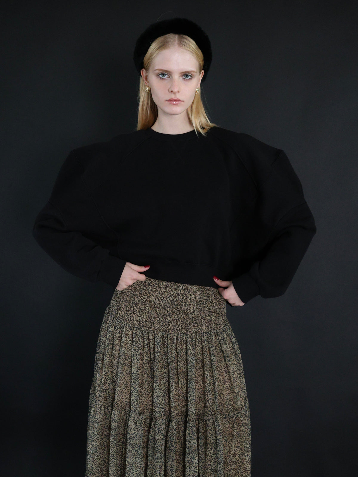 【AMOMMA】PUFF SLEEVE SWEAT - 起毛なし -