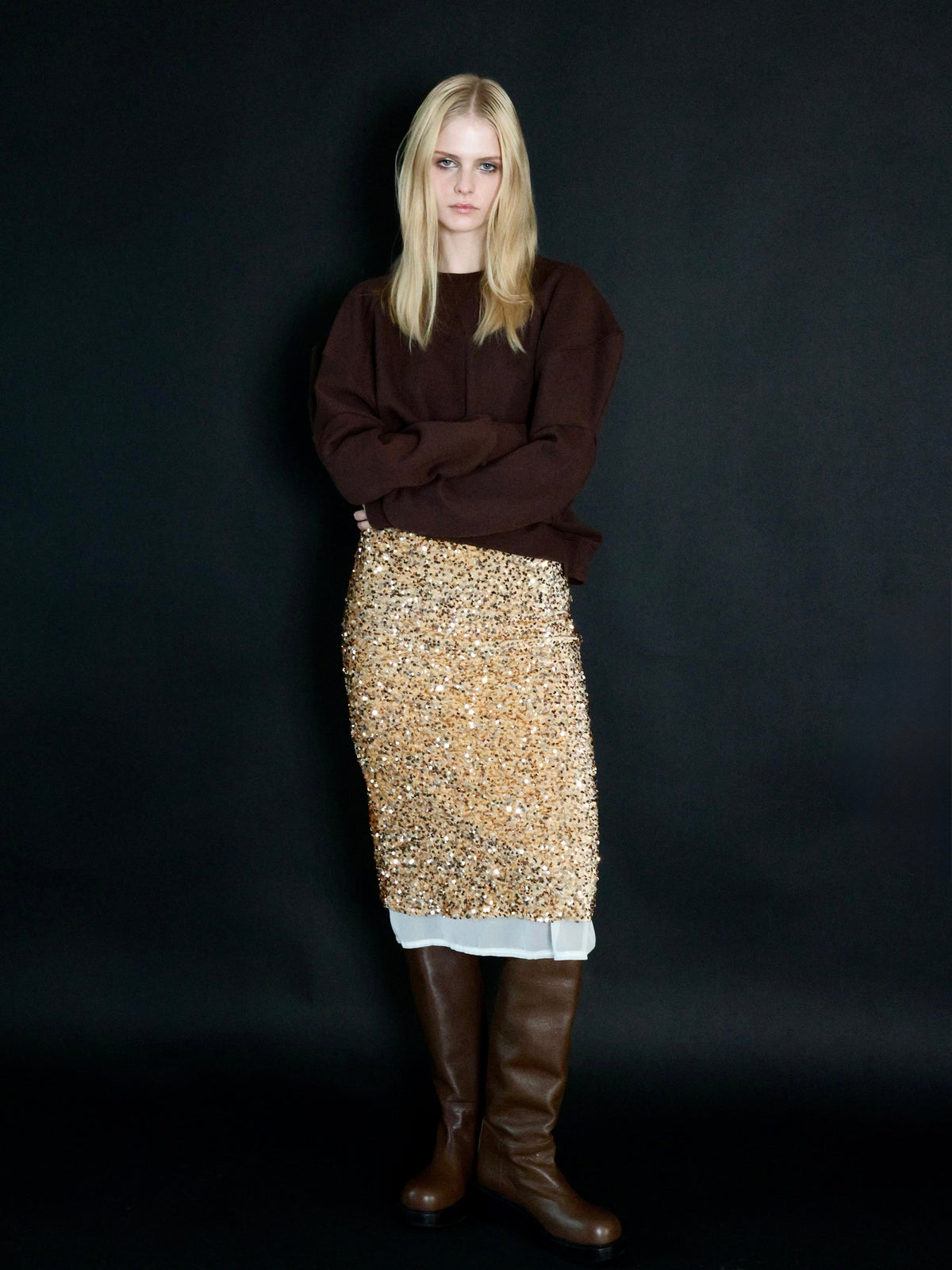 【AMOMMA】PUFF SLEEVE SWEAT - 起毛なし -