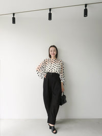 【SAMPLE SALE / AMOMMA】MATILDA SHEER DOT BLOUSE