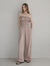 frill maxi jumpsuit