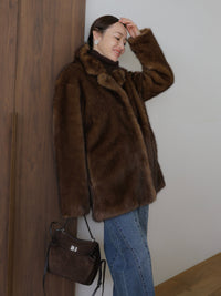 【AMOMMA】MINK LIKE FUR JACKET COAT