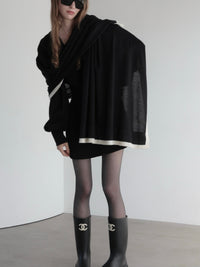 【AMOMMA】V NECK SWEAT MINI DRESS