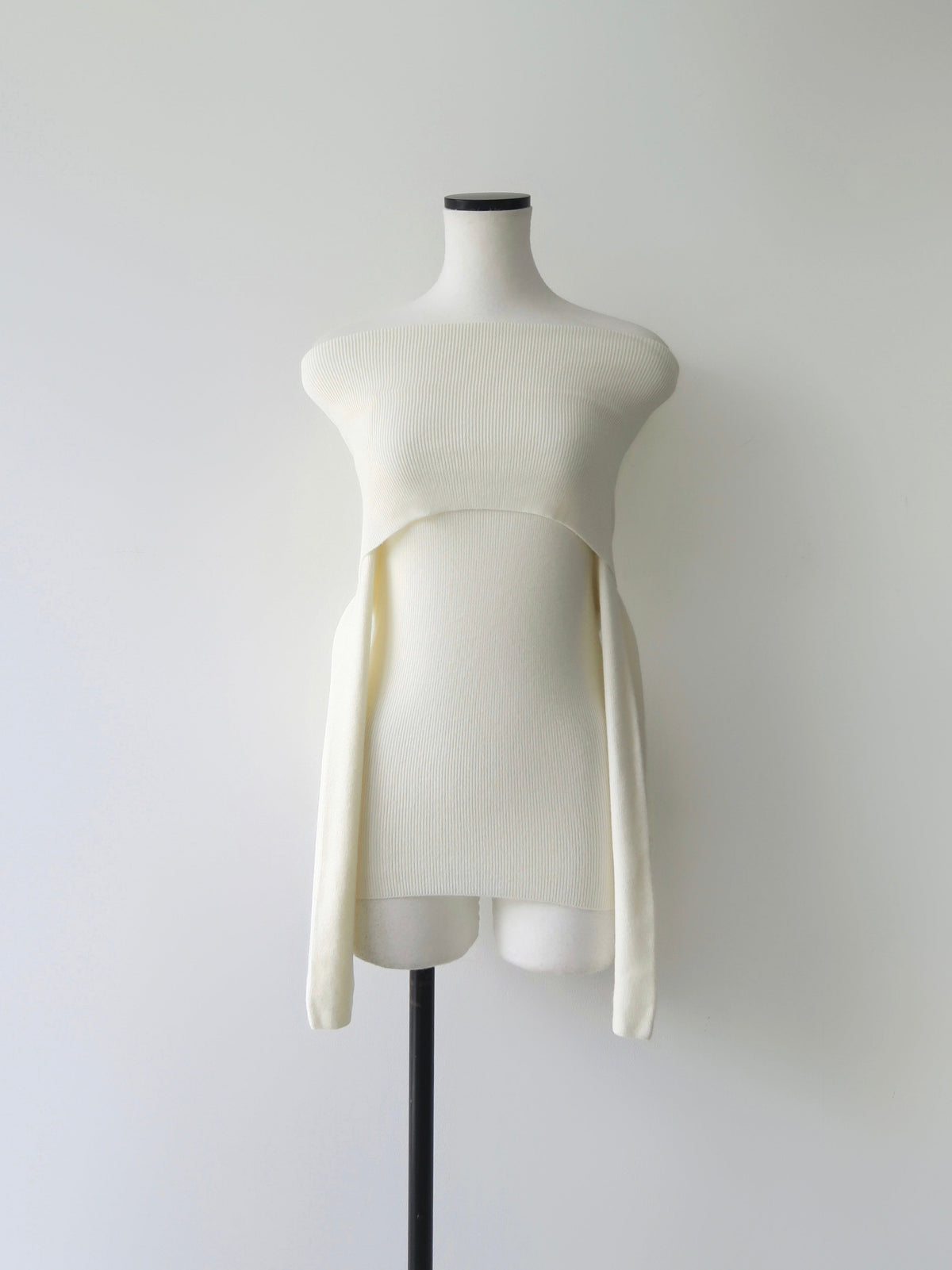 wool off shoulder knit