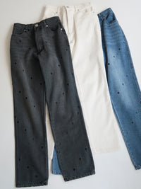 【SAMPLE SALE / AMOMMA】HEART TAPERED DENIM