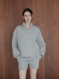 【SAMPLE SALE / célon】open neck sweat top