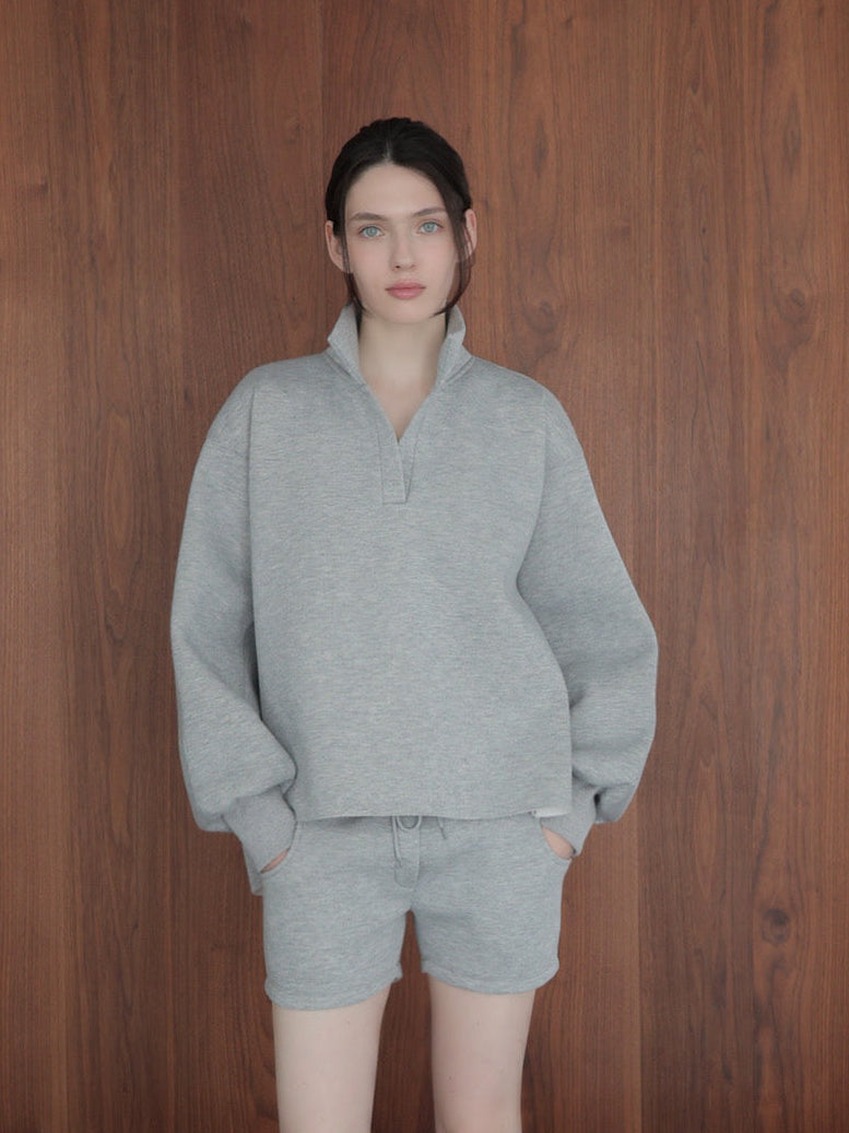 【SAMPLE SALE / célon】open neck sweat top