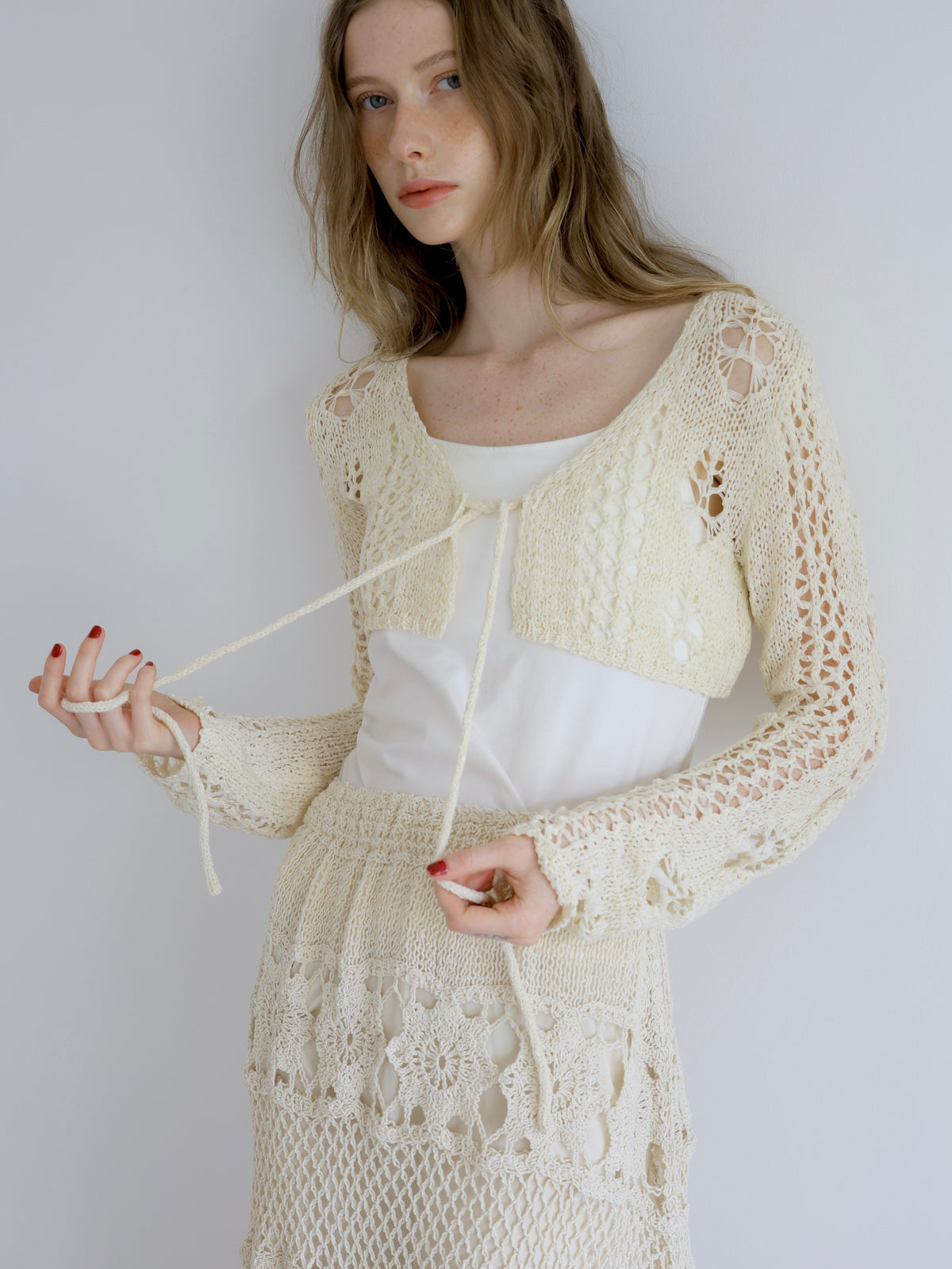 openwork knit bolero