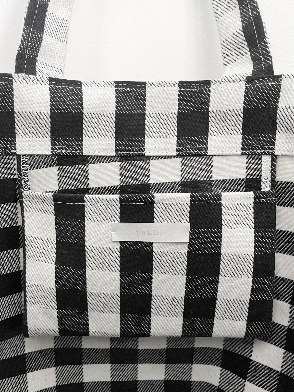 【SAMPLE SALE / swanë】gingham big tote bag