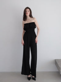 frill maxi jumpsuit