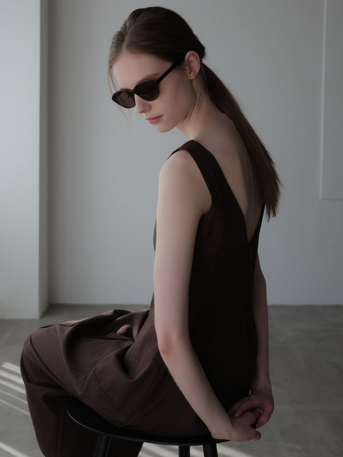 【SAMPLE SALE / célon】allure silhouette slinky maxi dress