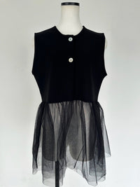 【SAMPLE SALE / swanë】 tulle switching open tunic