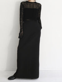 [ sample sale ] straight maxi skirt