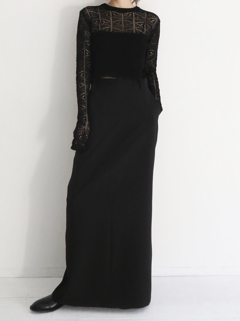 [ sample sale ] straight maxi skirt