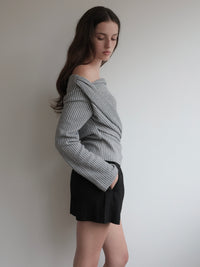 【SAMPLE SALE / miies miim】off shoulder drape tops