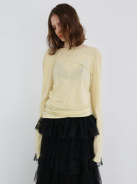 soft sheer long sleeve
