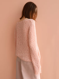 pink rib knit