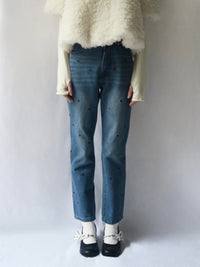 【SAMPLE SALE / AMOMMA】HEART TAPERED DENIM