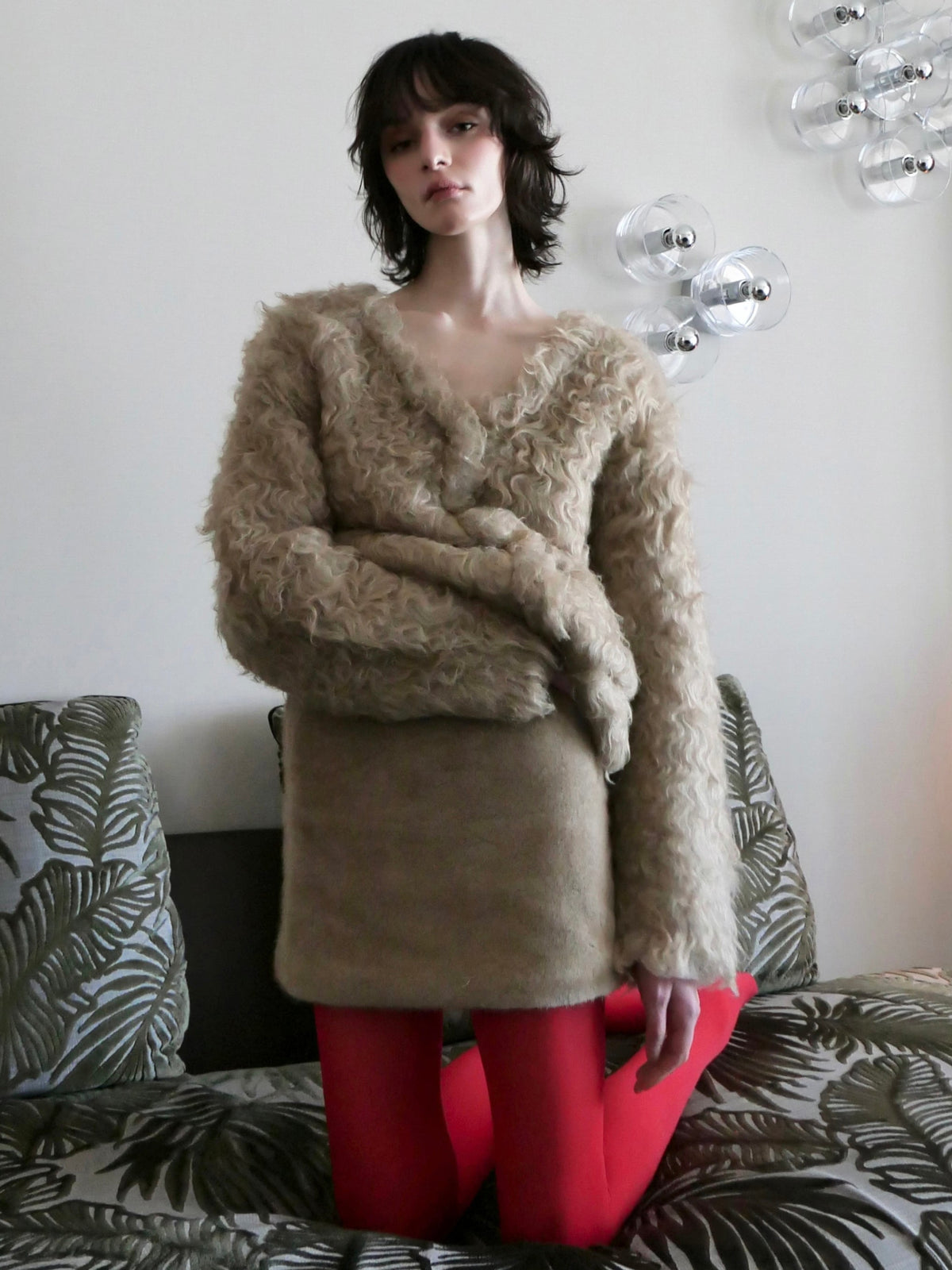 [ sample sale ] felt mini skirt