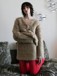 [ SAMPLE SALE ] wool shaggy cardigan