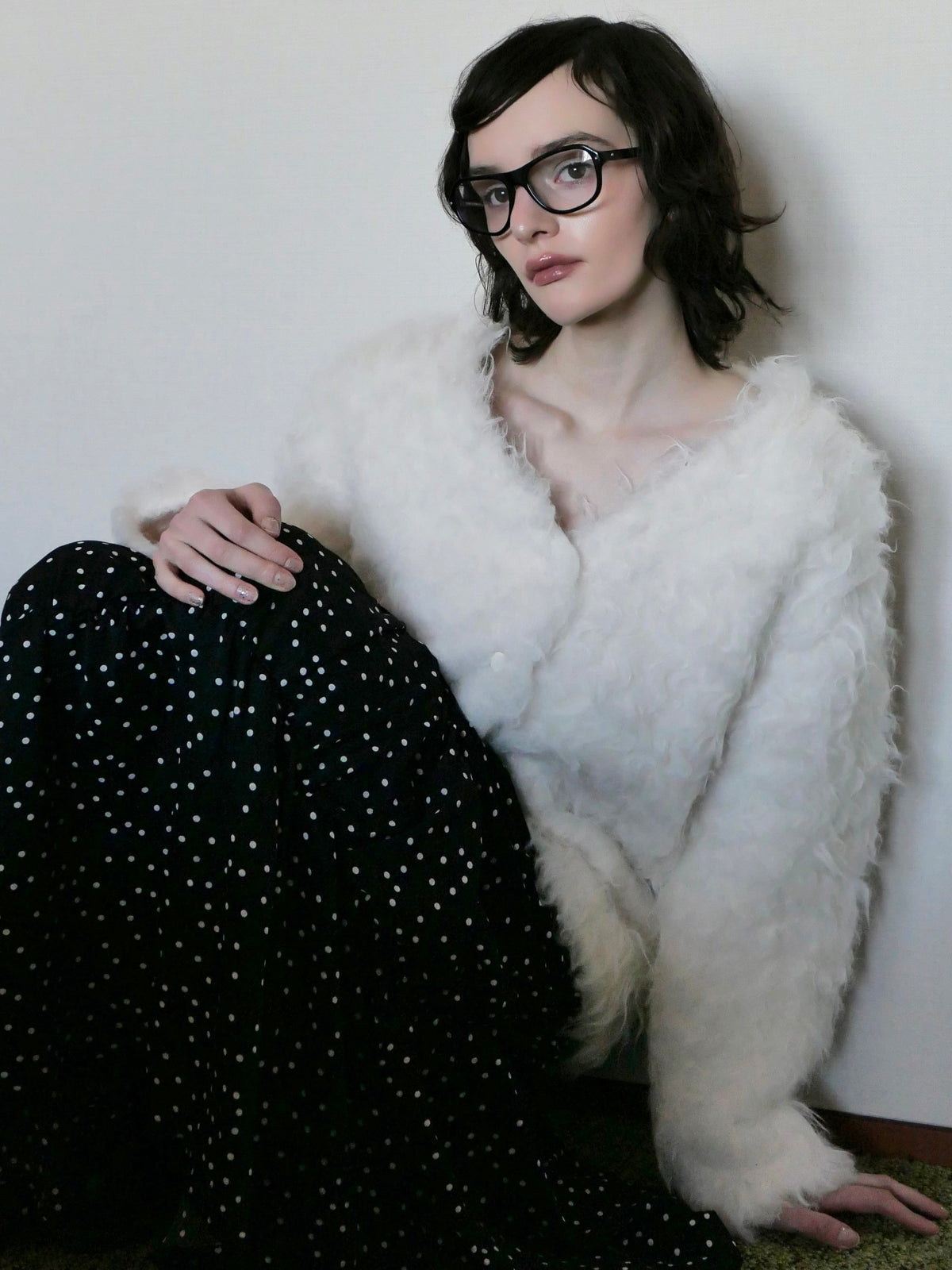 [ SAMPLE SALE ] wool shaggy cardigan