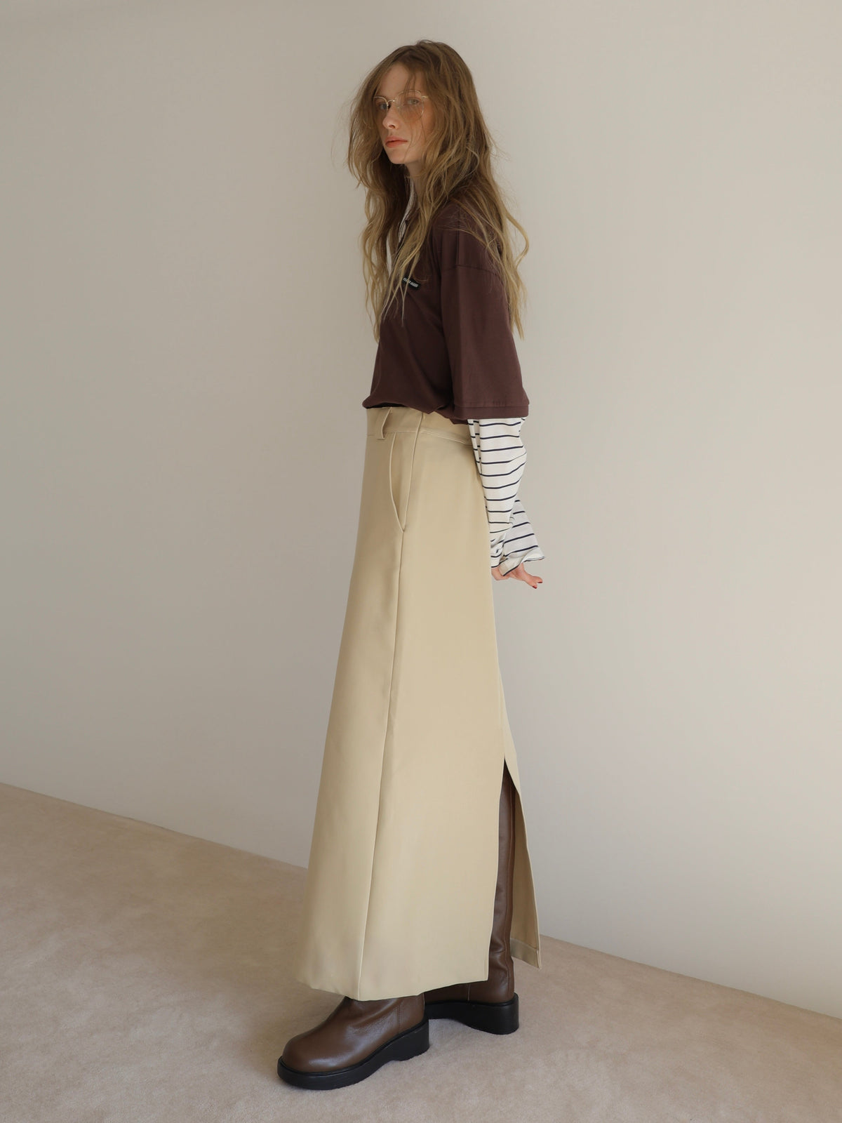 [ sample sale ] straight maxi skirt