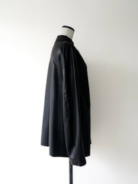 【NOWNS】Era | collarless leather jacket