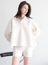 【SAMPLE SALE / célon】open neck sweat top