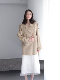 【SAMPLE SALE / célon】modern short trench coat