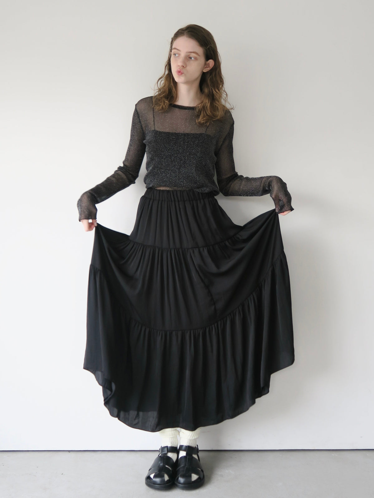 [ sample sale ] glitter sheer tops