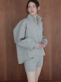 【SAMPLE SALE / célon】open neck sweat top