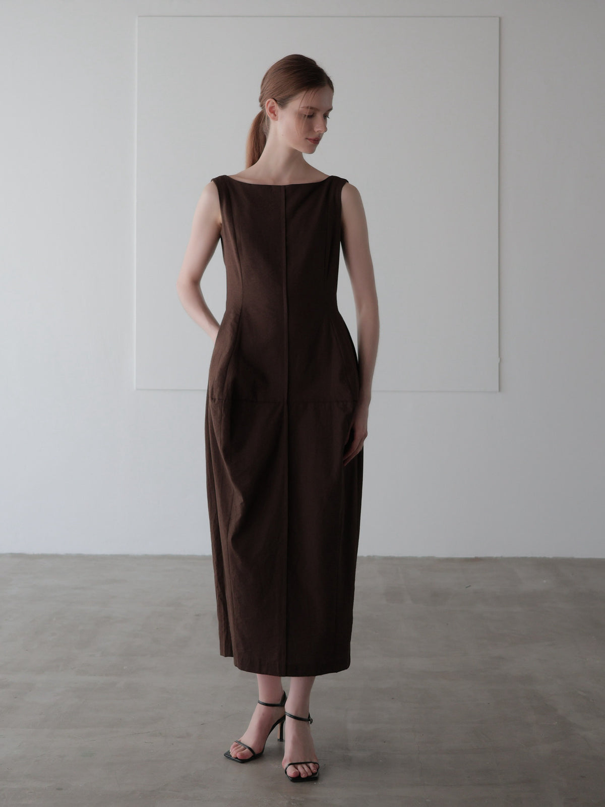 【SAMPLE SALE / célon】allure silhouette slinky maxi dress