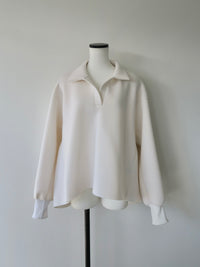【SAMPLE SALE / célon】open neck sweat top