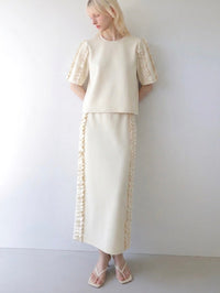 【SAMPLE SALE / swanë】 frill sleeves pullover