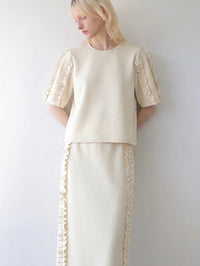 【SAMPLE SALE / swanë】 frill sleeves pullover