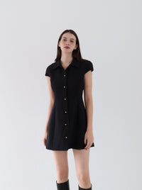 button up chic mini dress
