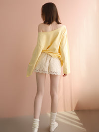 【SAMPLE SALE / miies miim】melty off shoulder knit