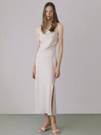 Asymmetric drape camisole dress