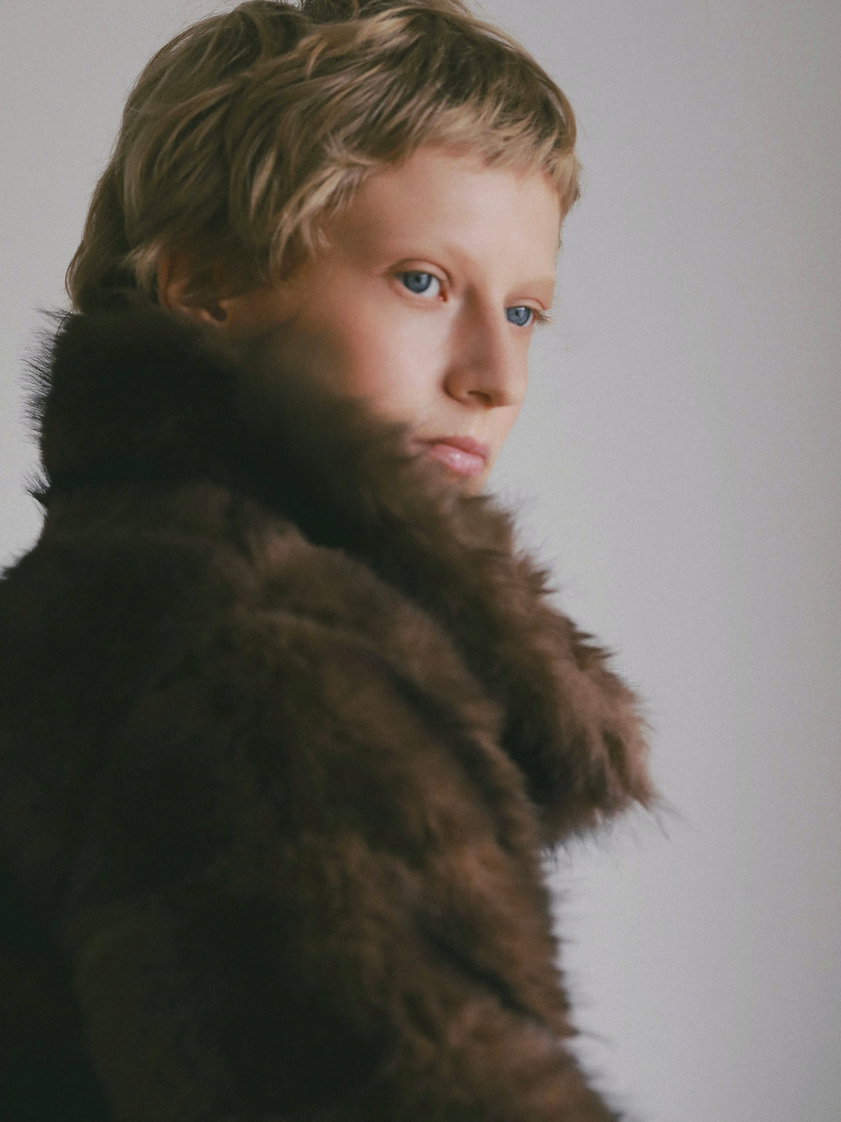 【célon】fur crop jacket