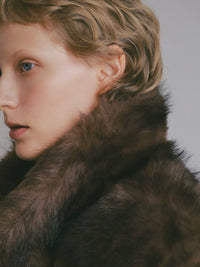 【célon】fur crop jacket
