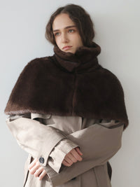 【célon】Collared Fur Cape