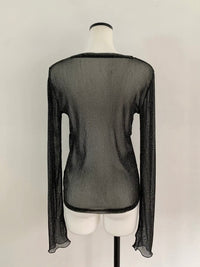 [ sample sale ] glitter sheer tops