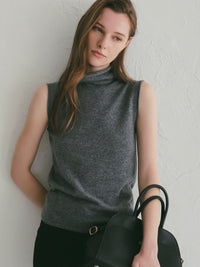 【célon】cashmere sleeveless knit