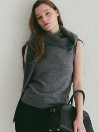 【célon】cashmere sleeveless knit