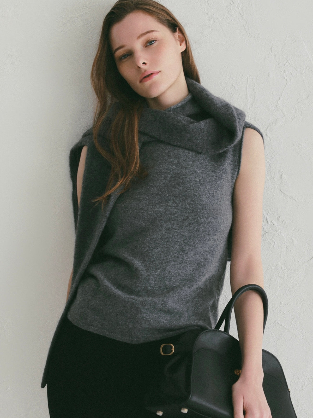 【célon】cashmere sleeveless knit