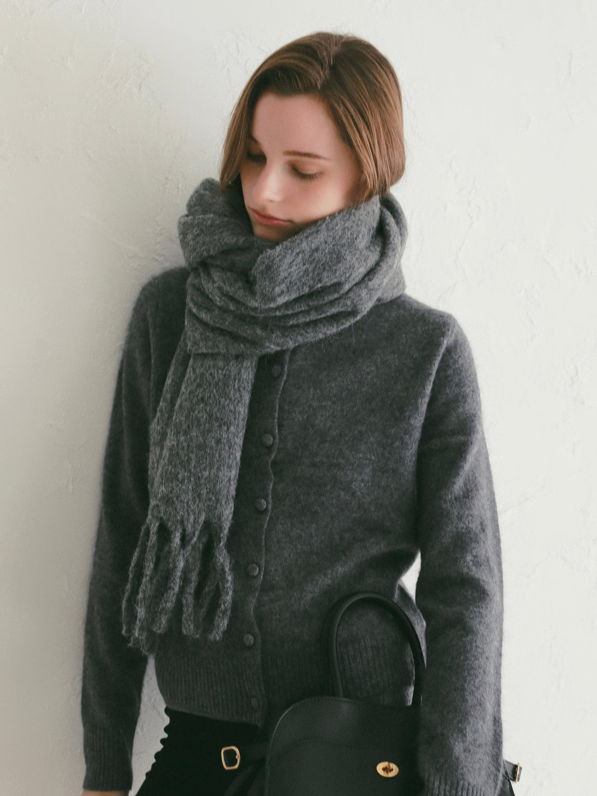 【célon】cashmere wool kurumi cardigan
