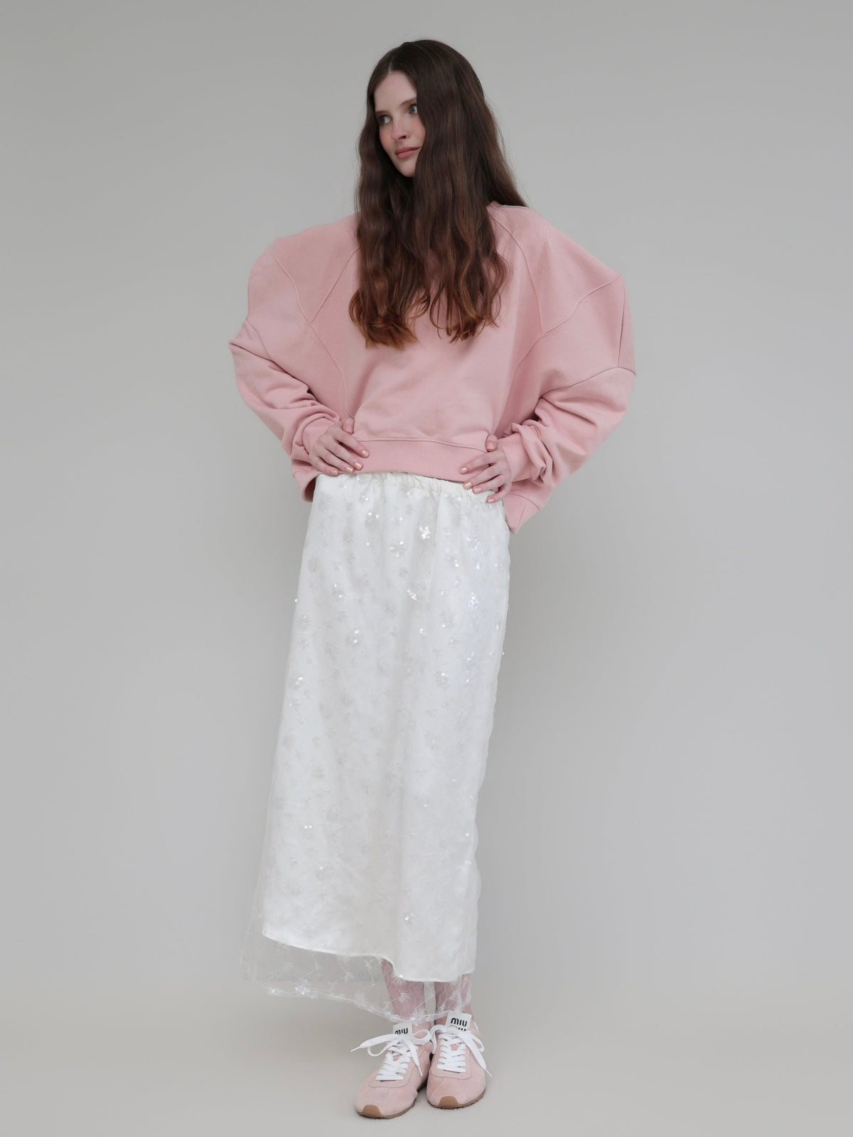 【AMOMMA】PUFF SLEEVE SWEAT - 起毛なし -