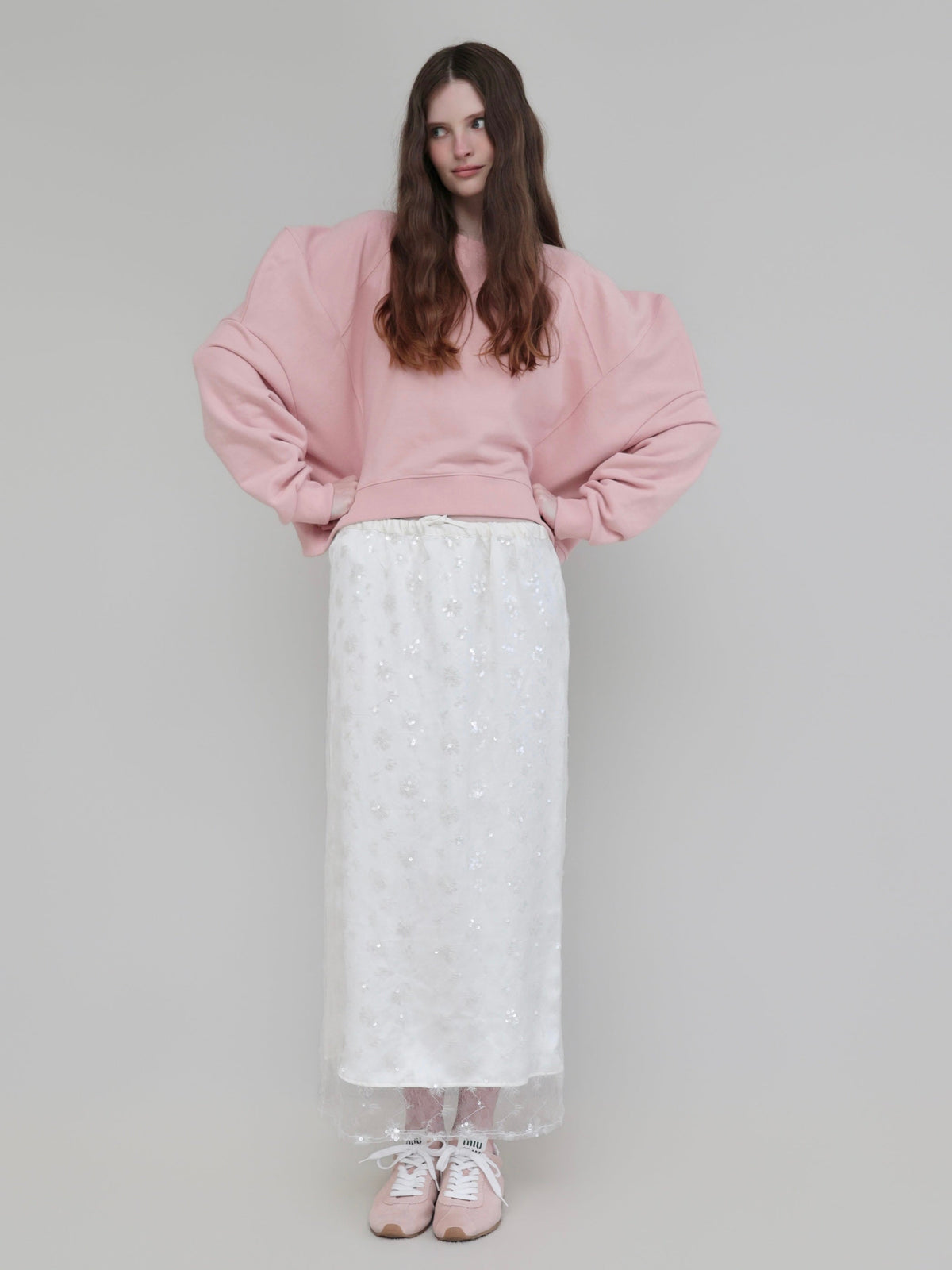 【AMOMMA】PUFF SLEEVE SWEAT - 起毛なし -
